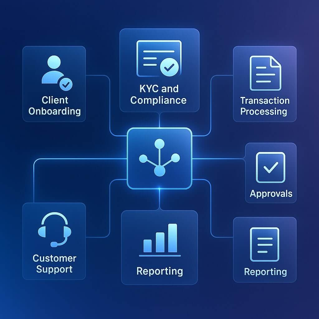 Common Areas Where Workflow Automation in financial sector