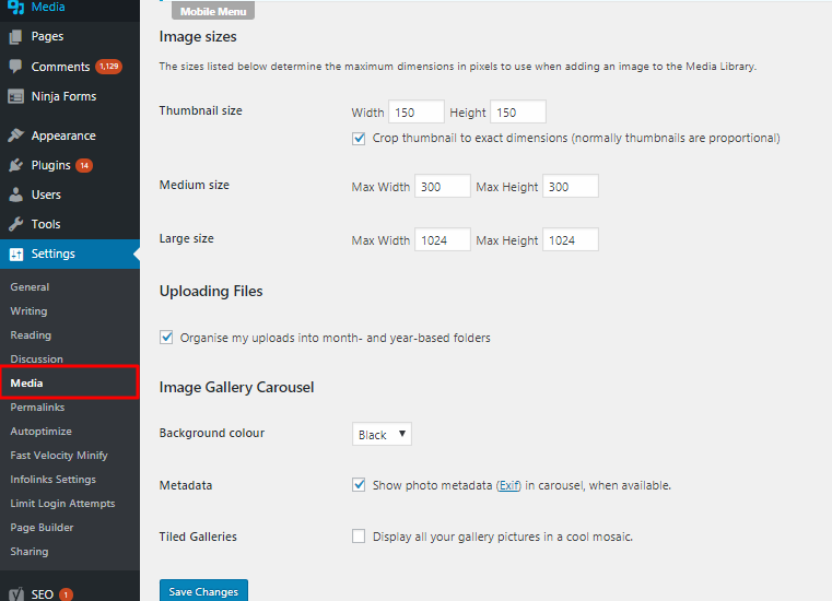 wordpress checklist image upload